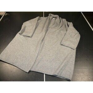 ZARA Sweater Cardigan Shawl Oversized Gray Open Front w/ Pockets Women's Large